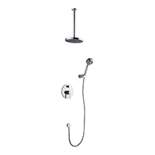 Single handle in wall dual shower mixer