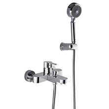 Single handle wall mounted bath & shower mixer