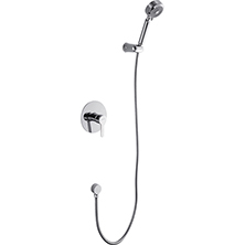 Single handle in wall dual shower mixer